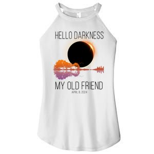 Hello Darkness My Old Friend Solar Eclipse April 8 Women's Perfect Tri Rocker Tank