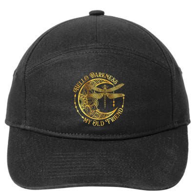 Hello Darkness My Old Friend Dragonfly Lover Insects Moon 7-Panel Snapback Hat