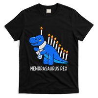 Hanukkah Dinosaur Menorasaurus Trex Dino Chanukah Gift T-Shirt
