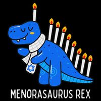 Hanukkah Dinosaur Menorasaurus Trex Dino Chanukah Gift T-Shirt