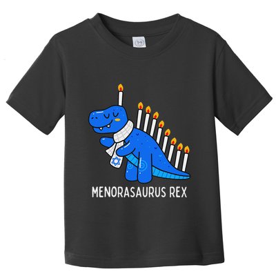 Hanukkah Dinosaur Menorasaurus Trex Dino Chanukah Gift Toddler T-Shirt