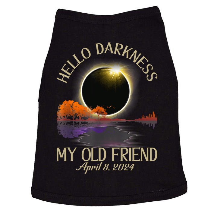 Hello Darkness My Old Friend Eclipse 2024 April 8th Totality Doggie Tank