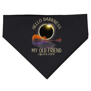 Hello Darkness My Old Friend Eclipse 2024 April 8th Totality USA-Made Doggie Bandana