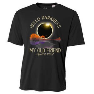 Hello Darkness My Old Friend Eclipse 2024 April 8th Totality Cooling Performance Crew T-Shirt