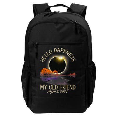 Hello Darkness My Old Friend Eclipse 2024 April 8th Totality Daily Commute Backpack