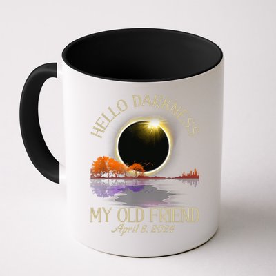 Hello Darkness My Old Friend Eclipse 2024 April 8th Totality Coffee Mug