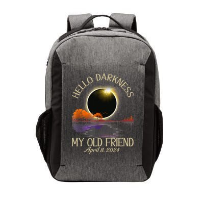 Hello Darkness My Old Friend Eclipse 2024 April 8th Totality Vector Backpack