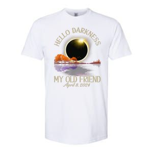 Hello Darkness My Old Friend Eclipse 2024 April 8th Totality Softstyle CVC T-Shirt