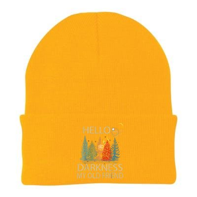 Hello Darkness My Old Friend Solar Eclipse April 08 2024 Knit Cap Winter Beanie