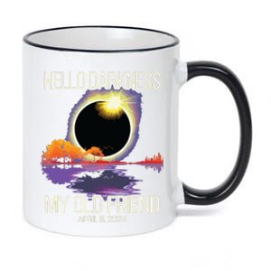 Hello Darkness My Old Friend Solar Eclipse April 08 2024 11oz Black Color Changing Mug