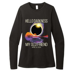 Hello Darkness My Old Friend Solar Eclipse April 08 2024 Womens CVC Long Sleeve Shirt