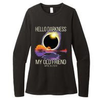 Hello Darkness My Old Friend Solar Eclipse April 08 2024 Womens CVC Long Sleeve Shirt