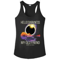 Hello Darkness My Old Friend Solar Eclipse April 08 2024 Ladies PosiCharge Competitor Racerback Tank