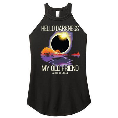 Hello Darkness My Old Friend Solar Eclipse April 08 2024 Women's Perfect Tri Rocker Tank