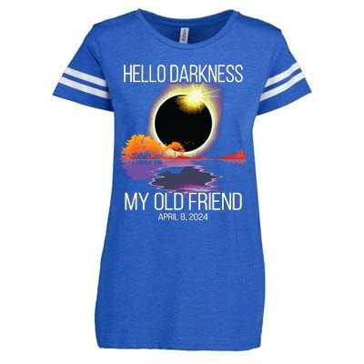 Hello Darkness My Old Friend Solar Eclipse April 08 2024 Enza Ladies Jersey Football T-Shirt