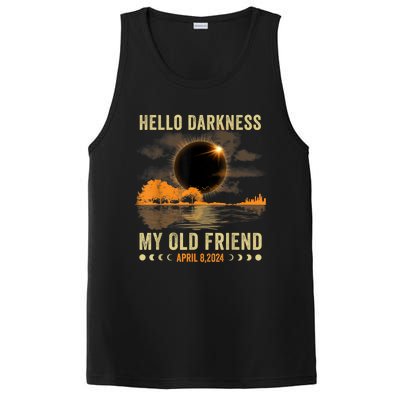 Hello Darkness My Friend Solar Eclipse April 8 2024 Funny PosiCharge Competitor Tank