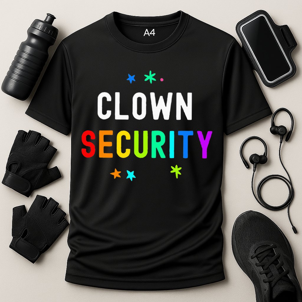 Halloween Dad Mom Daughter Adult Costume Clown Security Cooling Performance Crew T-Shirt