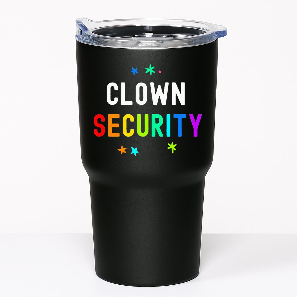 Halloween Dad Mom Daughter Adult Costume Clown Security Tumbler