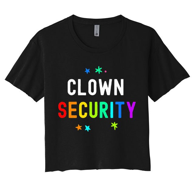 Halloween Dad Mom Daughter Adult Costume Clown Security Crop Top