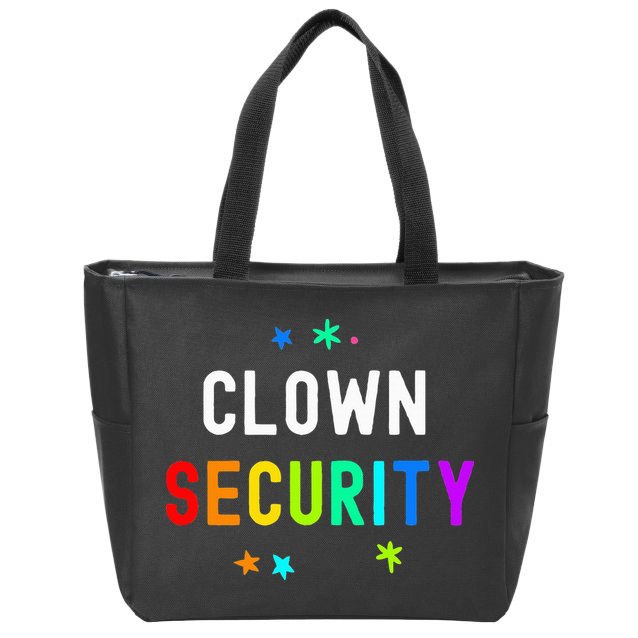 Halloween Dad Mom Daughter Adult Costume Clown Security Zip Tote Bag