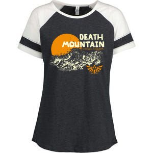 Hyrule Death Mountain Scenery Enza Ladies Jersey Colorblock Tee