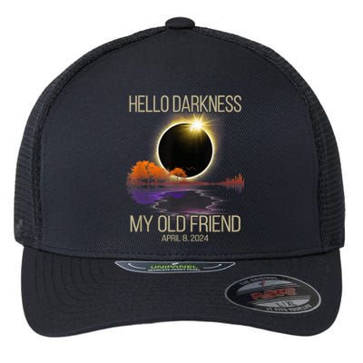 Hello Darkness My Old Friend Solar Eclipse April 08 2024 Flexfit Unipanel Trucker Cap