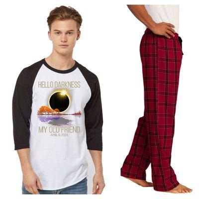 Hello Darkness My Old Friend Solar Eclipse April 08 2024 Raglan Sleeve Pajama Set