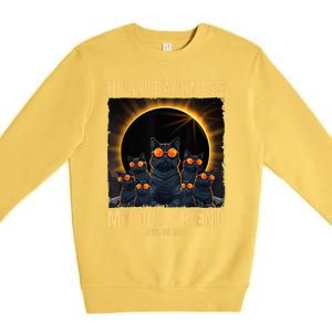 Hello Darkness My Old Friend Solar Eclipse April 08 2024 Premium Crewneck Sweatshirt