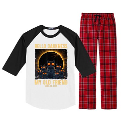 Hello Darkness My Old Friend Solar Eclipse April 08 2024 Raglan Sleeve Pajama Set