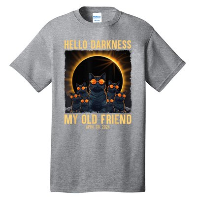 Hello Darkness My Old Friend Solar Eclipse April 08 2024 Tall T-Shirt