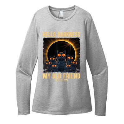 Hello Darkness My Old Friend Solar Eclipse April 08 2024 Womens CVC Long Sleeve Shirt