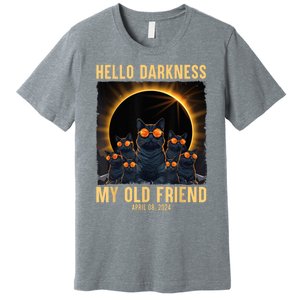 Hello Darkness My Old Friend Solar Eclipse April 08 2024 Premium T-Shirt