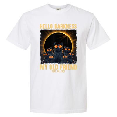 Hello Darkness My Old Friend Solar Eclipse April 08 2024 Garment-Dyed Heavyweight T-Shirt