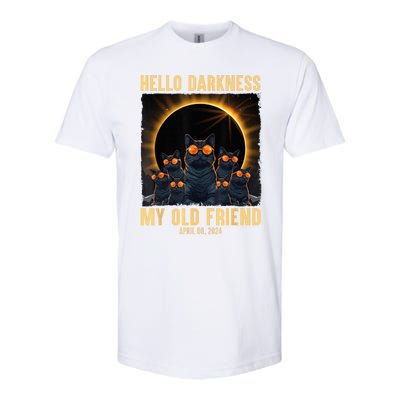 Hello Darkness My Old Friend Solar Eclipse April 08 2024 Softstyle® CVC T-Shirt