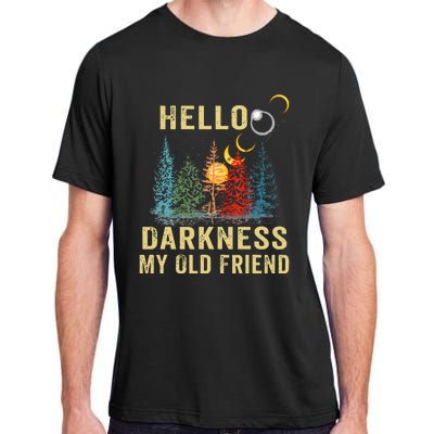 Hello Darkness My Old Friend Solar Eclipse Adult ChromaSoft Performance T-Shirt