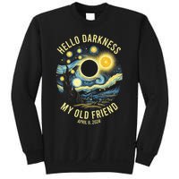 Hello Darkness My Old Friend Solar Eclipse April 8 2024 Vintage Design Sweatshirt