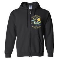 Hello Darkness My Old Friend Solar Eclipse April 8 2024 Vintage Design Full Zip Hoodie