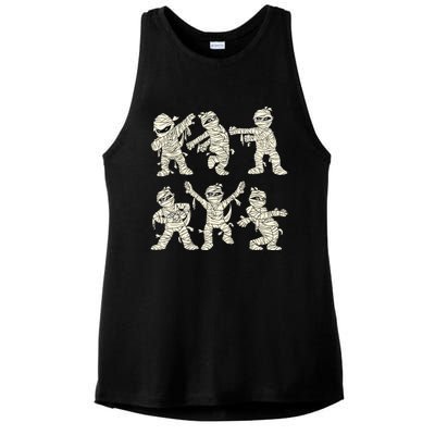 Halloween Dancing Mummy Dance Challenge Girl Ladies PosiCharge Tri-Blend Wicking Tank