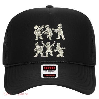 Halloween Dancing Mummy Dance Challenge Girl High Crown Mesh Back Trucker Hat