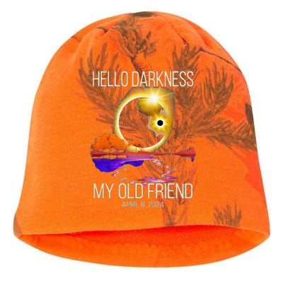 Hello Darkness My Old Friend Solar Eclipse April 08 2024 Kati - Camo Knit Beanie