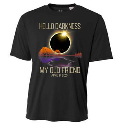 Hello Darkness My Old Friend Solar Eclipse April 08 2024 Cooling Performance Crew T-Shirt