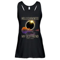 Hello Darkness My Old Friend Solar Eclipse April 08 2024 Ladies Essential Flowy Tank