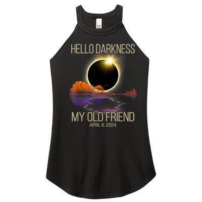 Hello Darkness My Old Friend Solar Eclipse April 08 2024 Women’s Perfect Tri Rocker Tank