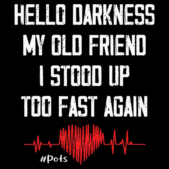 Hello Darkness My Old Friend I Stood Up Too Fast Again Pots Drawstring Bag