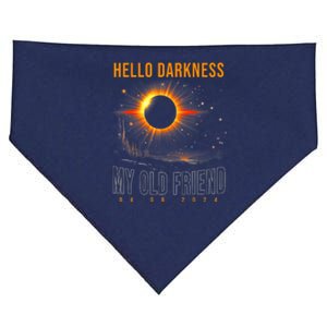 Hello Darkness My Old Friend Solar Eclipse April 08 2024 Solar Eclipse Now USA-Made Doggie Bandana