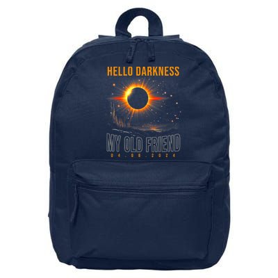 Hello Darkness My Old Friend Solar Eclipse April 08 2024 Solar Eclipse Now 16 in Basic Backpack