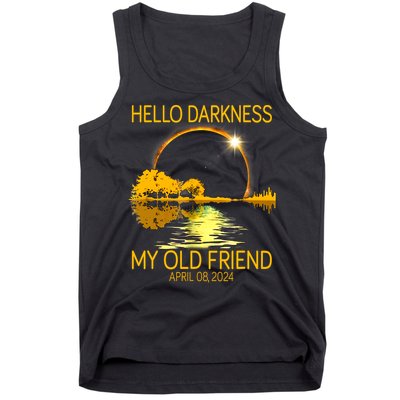 Hello Darkness My Old Friend Funny 2024 Solar Eclipse 4 8 24 Tank Top