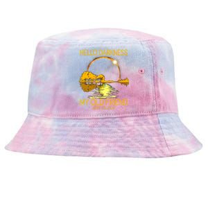 Hello Darkness My Old Friend Funny 2024 Solar Eclipse 4 8 24 Tie-Dyed Bucket Hat