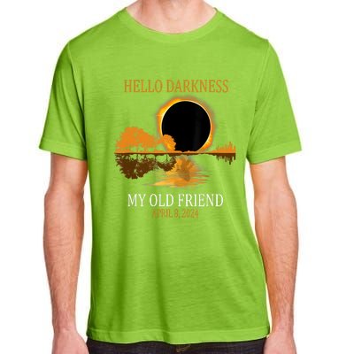 Hello Darkness My Old Friend Funny Total Solar Eclipse 2024 Adult ChromaSoft Performance T-Shirt