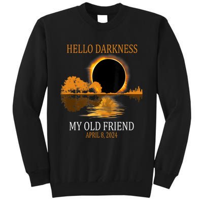 Hello Darkness My Old Friend Funny Total Solar Eclipse 2024 Sweatshirt